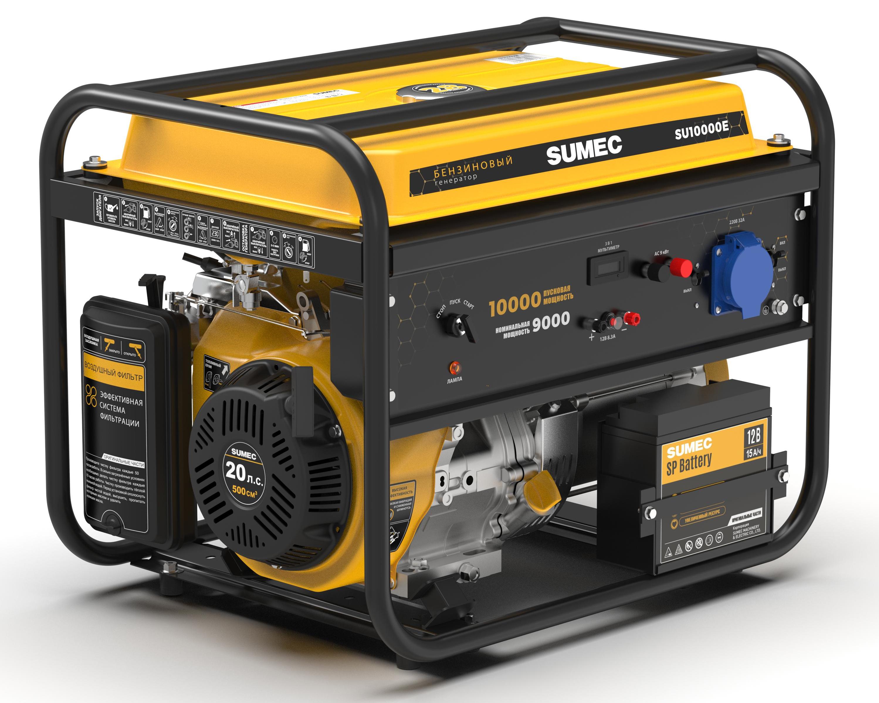 Генератор бензиновый SUMEC SU10000E (9,0 кВт)